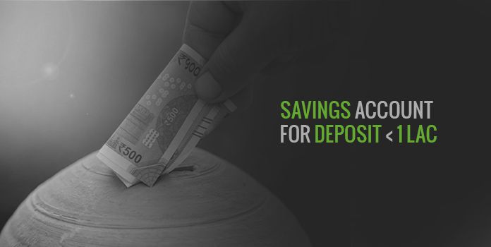 Best Savings Accounts for Balances < ₹1 Lakh
